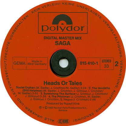 Saga (3) : Heads Or Tales (LP, Album, Bla)