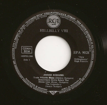 Jimmie Rodgers : Train Whistle Blues (7", EP)
