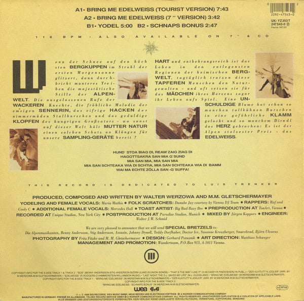 Edelweiss : Bring Me Edelweiss (12")