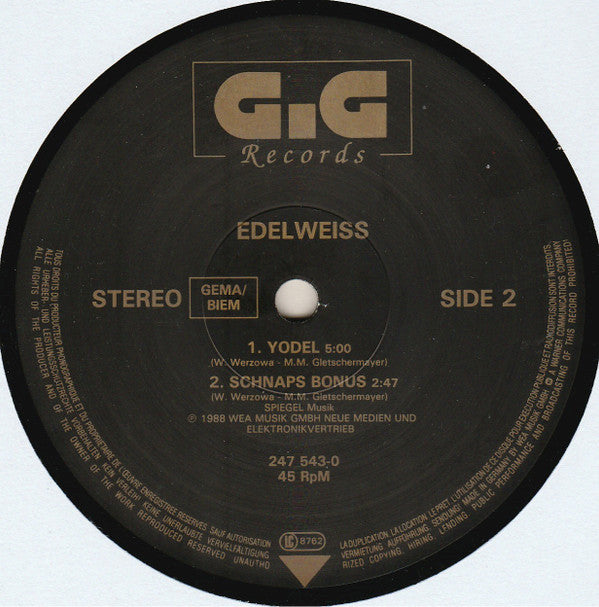 Edelweiss : Bring Me Edelweiss (12")