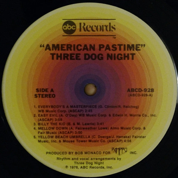 Three Dog Night : American Pastime (LP, Album, Ter)