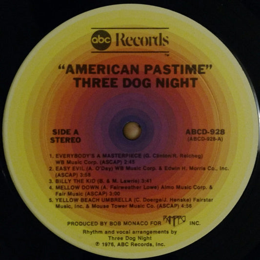 Three Dog Night : American Pastime (LP, Album, Ter)