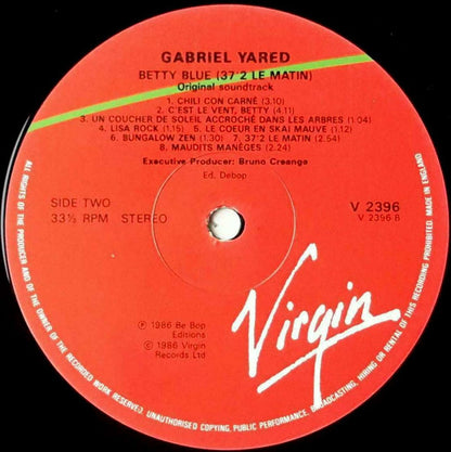 Gabriel Yared : Betty Blue (37°2 Le Matin) (LP, Album)