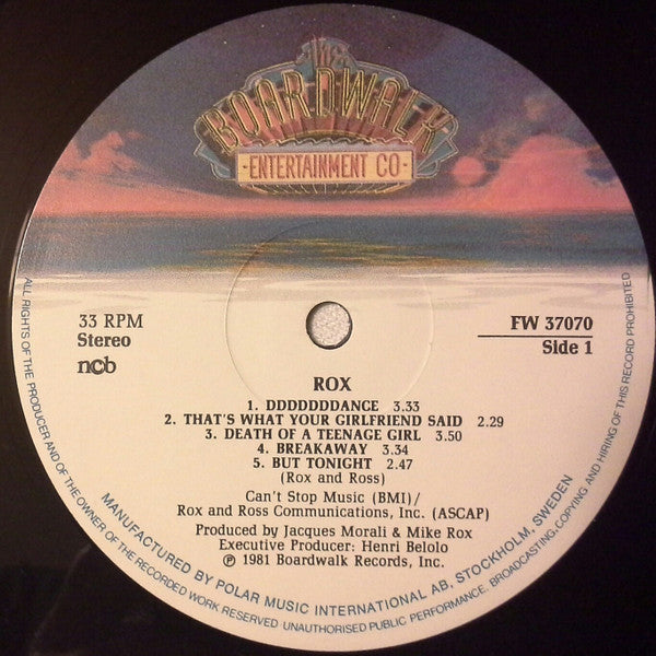 Rox : Rox (LP, Album)