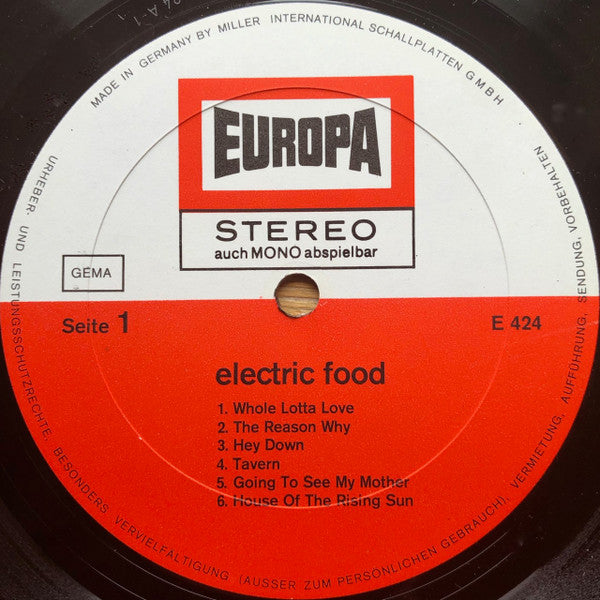 Electric Food : Electric Food (LP, Album)
