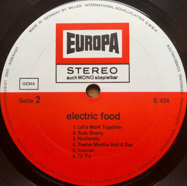 Electric Food : Electric Food (LP, Album)