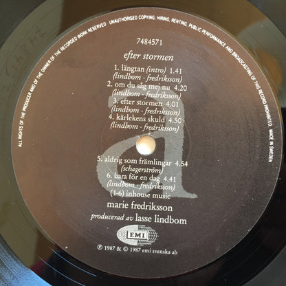 Marie Fredriksson : ...Efter Stormen (LP, Album, Aud)