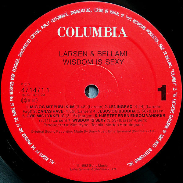Kim Larsen & Bellami : Wisdom Is Sexy (LP, Album)