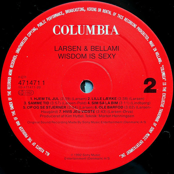 Larsen & Bellami* : Wisdom Is Sexy (LP, Album)