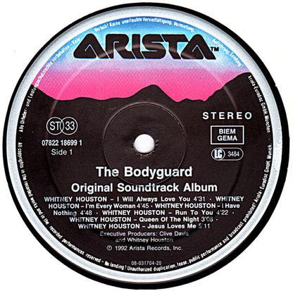Various : The Bodyguard (Original Soundtrack Album) (LP, Album)