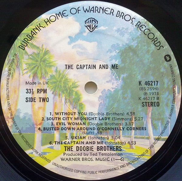 The Doobie Brothers : The Captain And Me (LP, Album, RE, Gat)