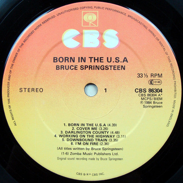 Bruce Springsteen : Born In The U.S.A. (LP, Album, Sun)