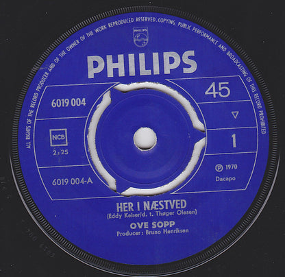 Ove Sopp : Her I Næstved (7", Mono)