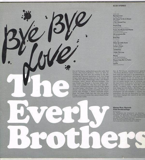 The Everly Brothers* : Bye Bye Love (LP, Comp, Club)