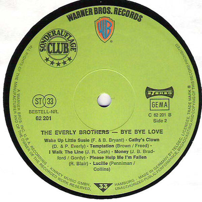 The Everly Brothers* : Bye Bye Love (LP, Comp, Club)