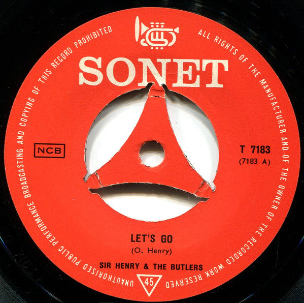 Sir Henry & His Butlers : Let's Go (7", Single, Red)