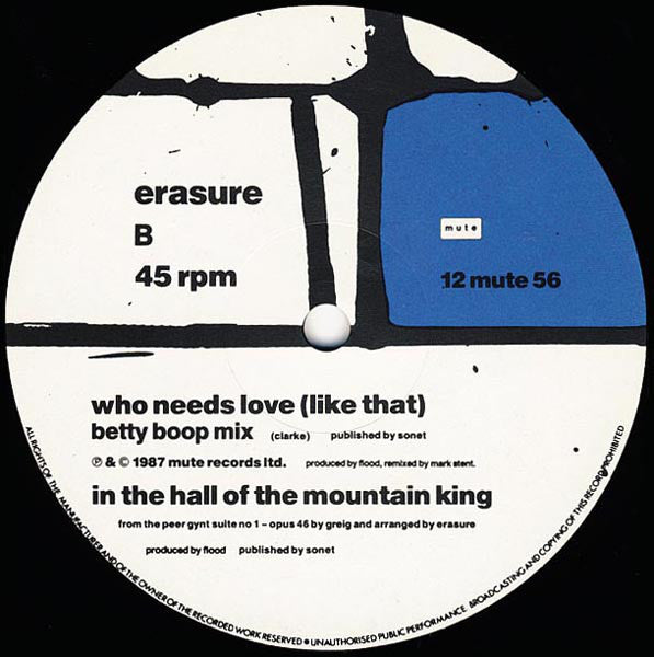 Erasure : It Doesn't Have To Be (12", Single, The)