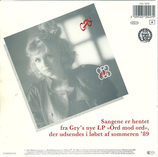 Gry (3) : Ensomme Hjertes Sang (7", Single)