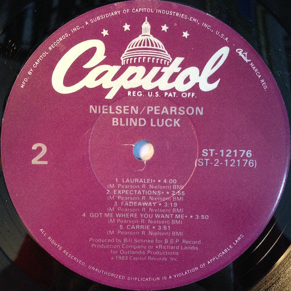 Nielsen Pearson Band : Blind Luck (LP, Album, Jac)
