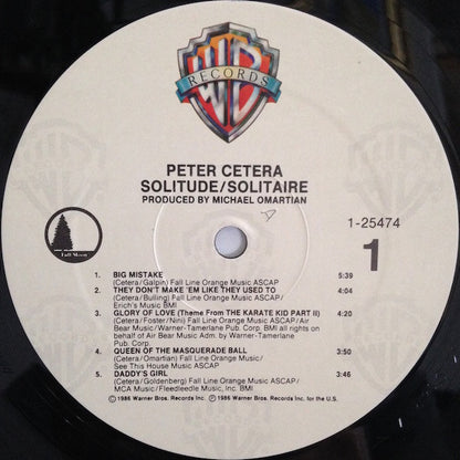 Peter Cetera : Solitude / Solitaire (LP, Album, All)