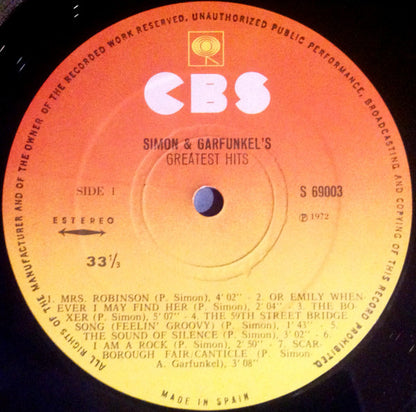 Simon And Garfunkel* : Simon And Garfunkel's Greatest Hits (LP, Comp, RE)