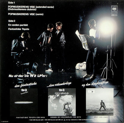 tv●2* : Popmusikerens Vise (Dubmusikerens Clubmix) (12", Maxi)