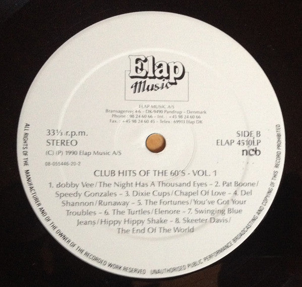 Various : Club Hits Of The 60'S Vol. 1 (2xLP, Comp)