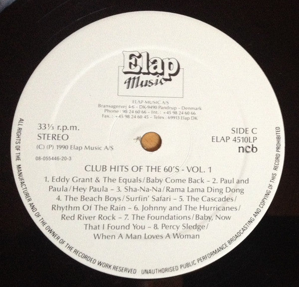 Various : Club Hits Of The 60'S Vol. 1 (2xLP, Comp)