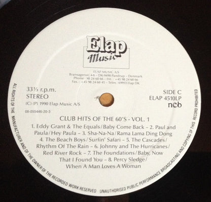 Various : Club Hits Of The 60'S Vol. 1 (2xLP, Comp)