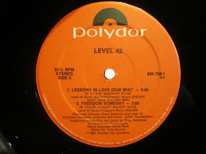 Level 42 : Lessons In Love (12", Single)
