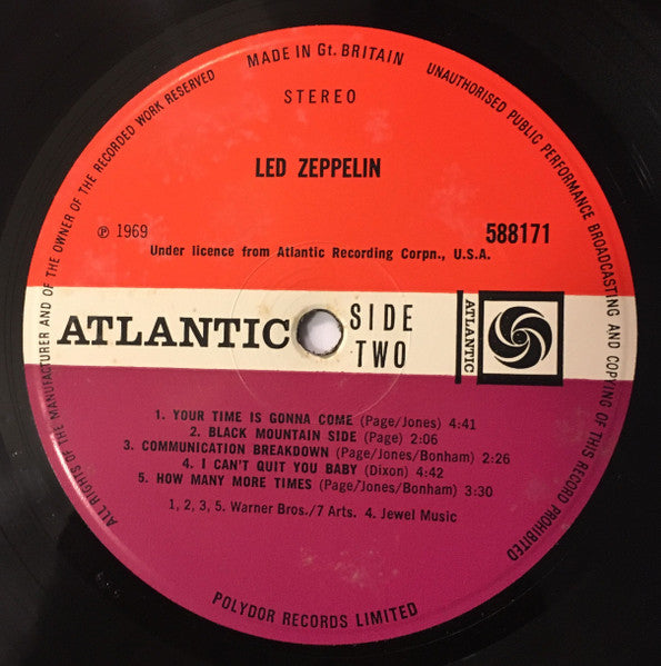 Led Zeppelin : Led Zeppelin (LP, Album, RP, Ver)