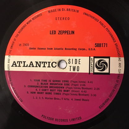 Led Zeppelin : Led Zeppelin (LP, Album, RP, Ver)