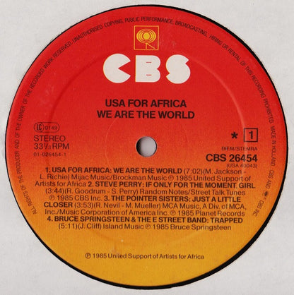 USA For Africa : We Are The World (LP, Album, Gat)
