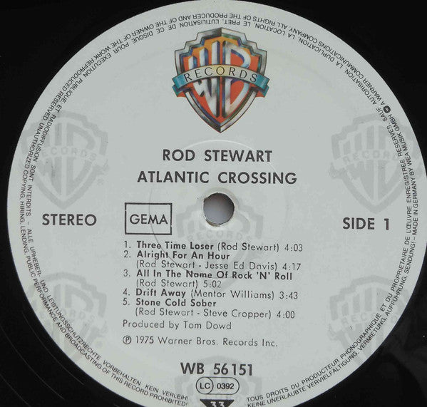 Rod Stewart : Atlantic Crossing (LP, Album, RP, Gat)