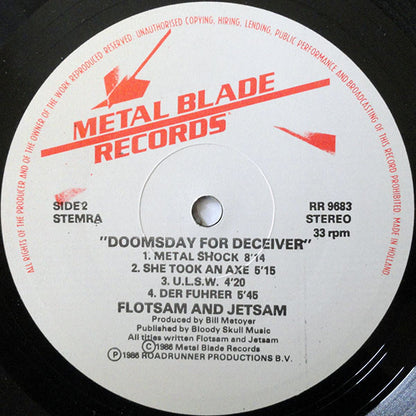 Flotsam And Jetsam : Doomsday For The Deceiver (LP, Album)